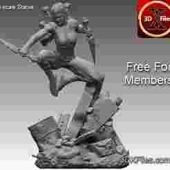 Marrow  - Marvel X-men Statue - 3D Print File STL