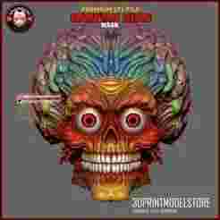 Martian Head - Mars Attacks Cosplay Mask - Brain Alien - Martian Mask