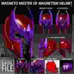 Marvel Rivals Magneto Master of Magnetism Helmet - 3D Model STL Digital Files