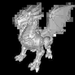 Mech Dragon – Highly Detailed Robotic Dragon STL (Printable Statue / Miniature)