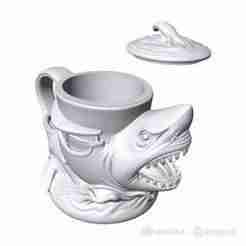 Megalodon Attack Mug - 3D Printing Kit (STL)