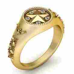 men gold ring  3D printable model