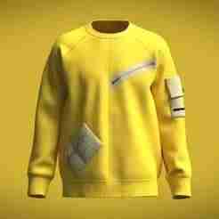 Men Raglan Sweatshirts - Zip With Pocket   | Marvelous / Clo3d / obj / fbx