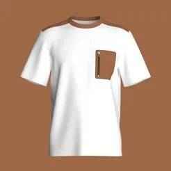 Men Zip Pocket T-Shirt | Marvelous / Clo3d / obj / fbx