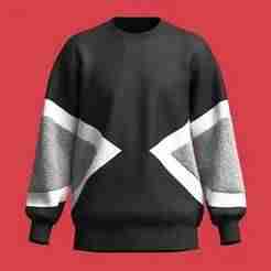 Mens Black and Gray Sweatshirt   | Marvelous / Clo3d / obj / fbx