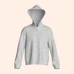 Mens Hoodie-Grey Melange   | Marvelous / Clo3d / obj / fbx