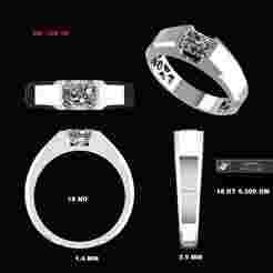 Men's Ring 3D Model – Customizable CAD Design for 3D Printing
