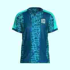 Mens Soccer Dark Ocean Blue Jersey Player-10 | Marvelous / Clo3d / obj / fbx