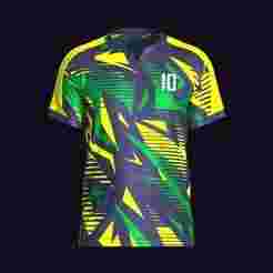 Mens Soccer Green yellow and Blue Jersey Player-10 | Marvelous / Clo3d / obj / fbx