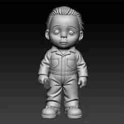 Michael Myers baby, chibi 3d stl.