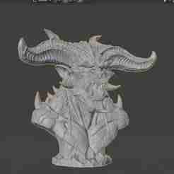 Mighty Demon Lord Bust - 3D Printed Model!