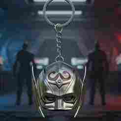 Mighty Thor Mask Keychain - Goddess of Thunder Pose - Marvel - Ready to Print