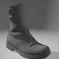 Military boots scan model boots real