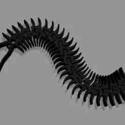 Millipede Flexi Fidget Keychain – STL