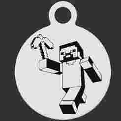 Minecraft - Steve Keyring