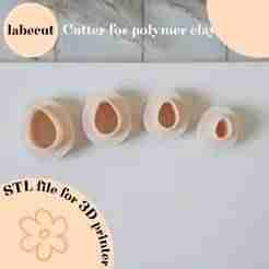 Mini Avocado shape polymer clay cutter
