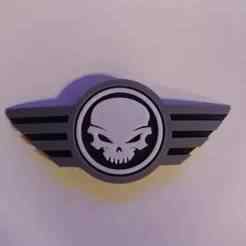 Mini Cooper skull logo keychain