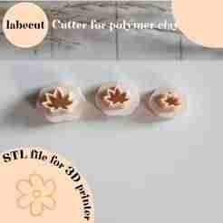 Mini Fall Leaf polymer clay cutter