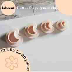 Mini Moon polymer clay cutter