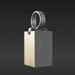 Minimalist K-Pop Inspired Emblem Keychain - Sleek Door Design Keyring for Fans