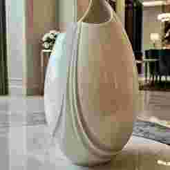 Minimalist Sculptural Vase with Organic Lines