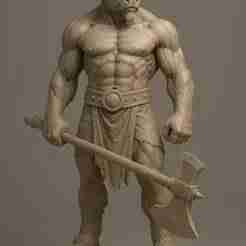 Minotaur Statue STL File for 3D Printing