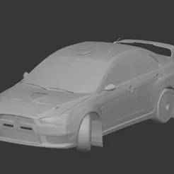 Mitsubishi Lancer EVO X - Complete 3D Model (Printable)
