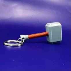 Mjolnir Mini Set  easy print Thor hammer keychain + desk model (no supports needed)