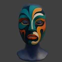 Modern Art Colorful Mask