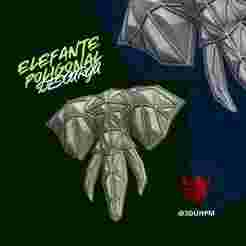 Modern Polygonal Elephant