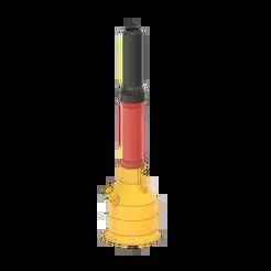 Modular 4-piece bong (50 cm) with optional silicone insert - suitable for 18.8 chillum (NS 19/26, 135 mm)
