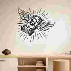 Money Skull - Wall Art Multicolor