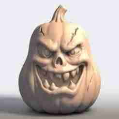 Monster Pumpkin – 3D Printable STL Halloween Sculpture