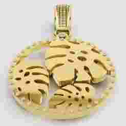 monstera pendant 3D printable model