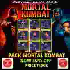 Mortal Kombat 1 Pack - 9 Retro Infinity style 3D figures (100-130mm) | vinyl collectible