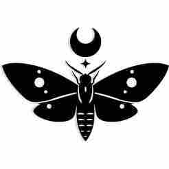 moth 1 - 2D/3D Wall Art STL+SVG For CNC Router, Plasma, Waterjet, Laser & 3D Printer