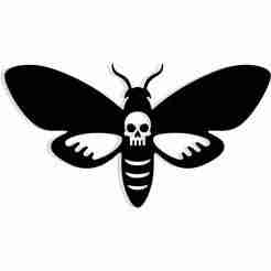 moth with skull markings on its wings 1 - 2D/3D Wall Art STL+SVG For CNC Router, Plasma, Waterjet, Laser & 3D Printer