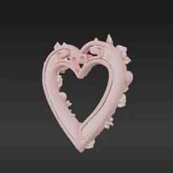 Mother's Day Heart Ornament - Support-Free Rose Lattice Design