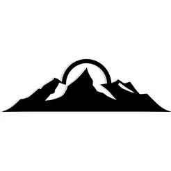 mountain landscape with a sun rising behind it 2 - 2D/3D Wall Art STL+SVG For CNC Router, Plasma, Waterjet, Laser & 3D Printer