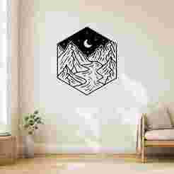 Mountain Scene - Wall Art Onecolor
