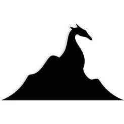 mountain shaped like a sleeping dragon 3 - 2D/3D Wall Art STL+SVG For CNC Router, Plasma, Waterjet, Laser & 3D Printer