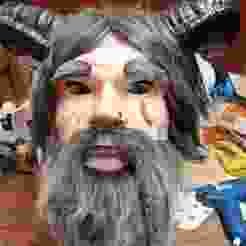 Moving Jaw Gentleman Krampus Mask