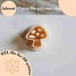 Mushroom Amanita polymer clay imprint cutter