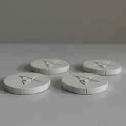 Mystic Rune Coasters - Fantasy Drink Set (4 Pack)