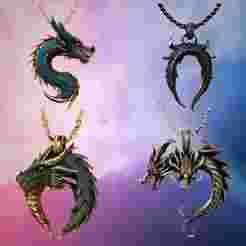 Mythical Dragon Pendant Collection for 3D Printing