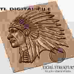 Native American Chief – Traditional Portrait – 3D STL Model