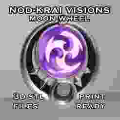 Nod Krai Vision Set -- Moon Wheel -- Genshin Impact -- Vision Frame And 7 Vision Stone -- 3D Print Ready