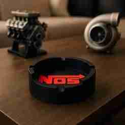 NOS Turbo Logo Ashtray – STL & 3MF 🏎️💨