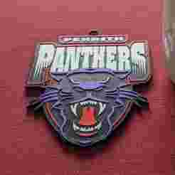 NRL Penrith Panthers keychain badge color printable and renderable