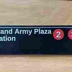 NYC Subway Sign - Grand Army Plaza 2 & 3 Trains